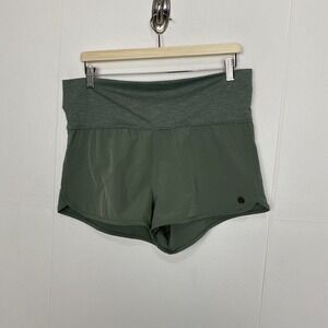 Prana Women’s Olive Green Active Stretch Waistband Hiking Shorts Size Large.